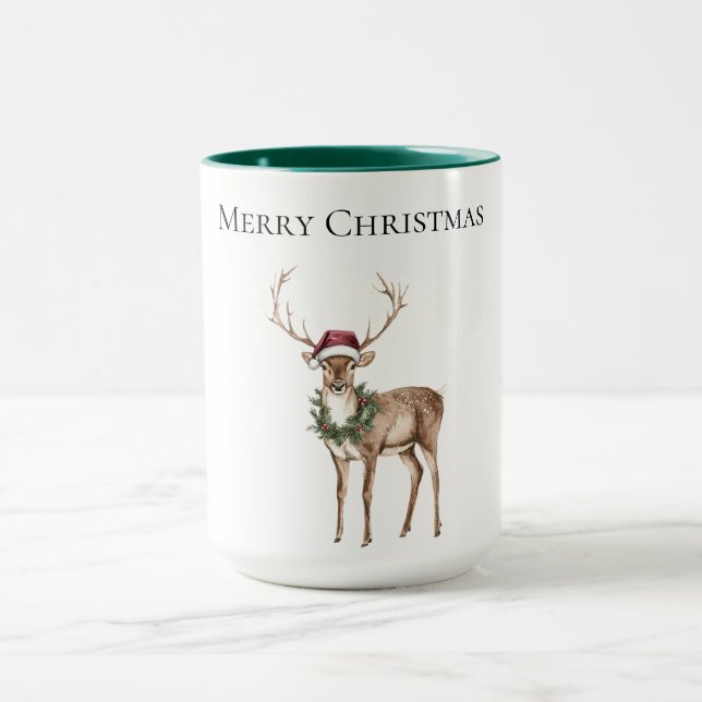 Red Hat Reindeer Christmas Tasse (Zentrum)