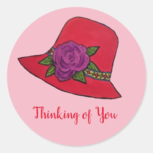 Red Hat Runder Aufkleber (Vorderseite)