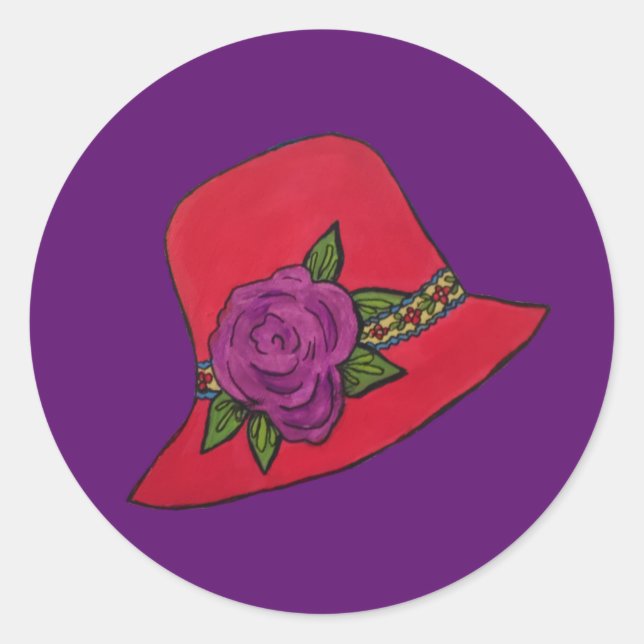 Red Hat Runder Aufkleber (Vorderseite)