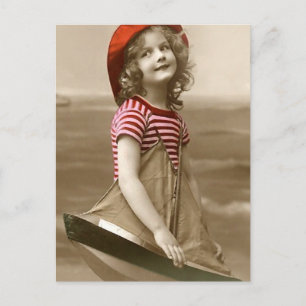 Red Hat und Sailboat Postkarte