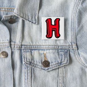 Red Hauptstadt Letter H Button