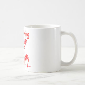 Red Hawaain Ukulele Uke Tropical Surf Design Tasse