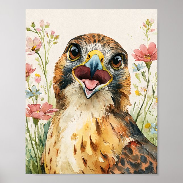 Red Hawk Vintage Poster (Vorne)