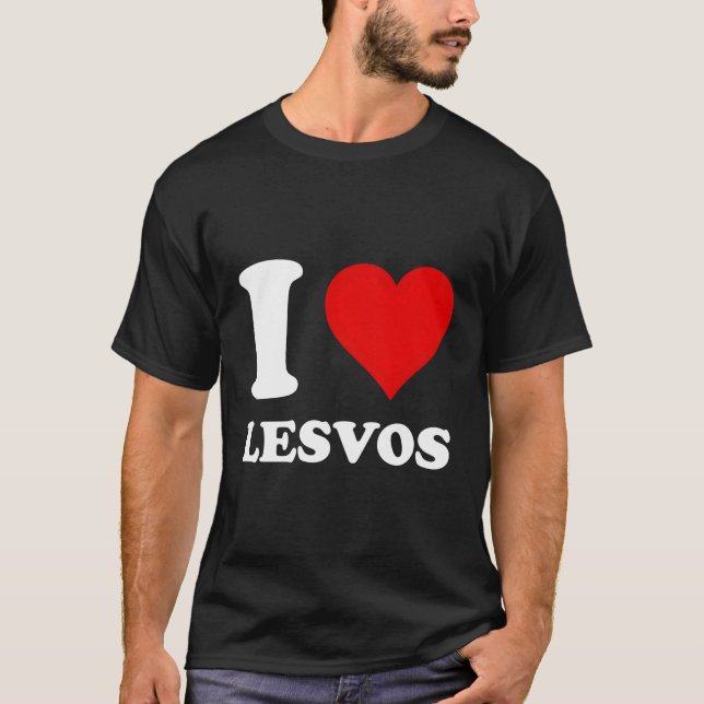 Red He I Liebe Lesbos T-Shirt (Vorderseite)