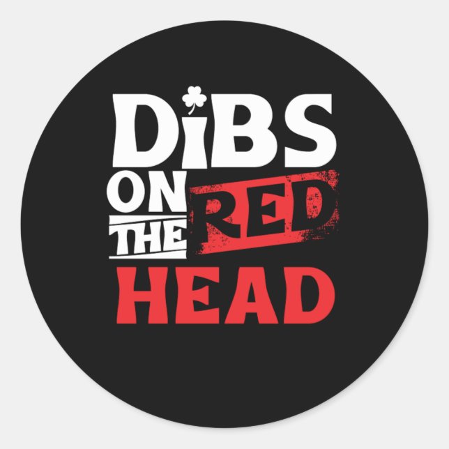 Red Head Red Hair Redhead Ginger Redheads Geschenk Runder Aufkleber (Vorderseite)