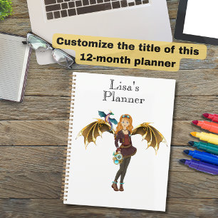 Red-Headed Steampunk Dragon Girl Planer