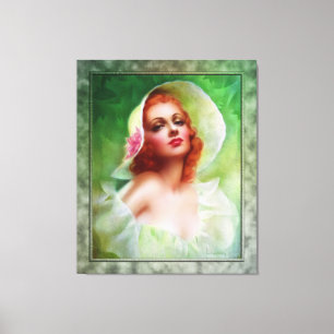 Red Headed Woman von Pearl Frush Brudon Leinwanddruck