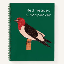 Red-headed woodpecker notizbuch