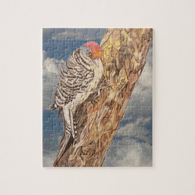 Red Headed Woodpecker Puzzle (Vertikal)