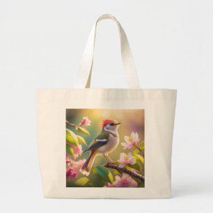 Red Header Buff Chested Warbler Fantasy Bird Jumbo Stoffbeutel