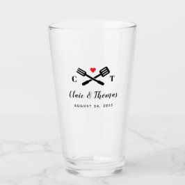 Red Heart and GRILLEN Tools Couple's Wedding Glas