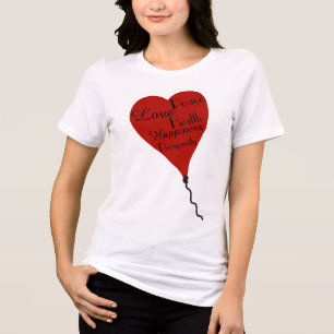 Red Heart Balloon Liebe Shirt