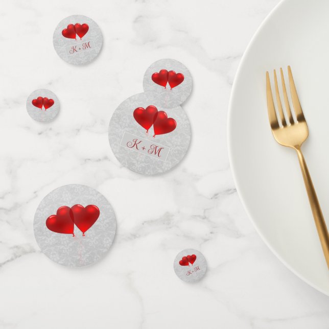 Red Heart Balloons Wedding Confetti Konfetti (Gruppe)