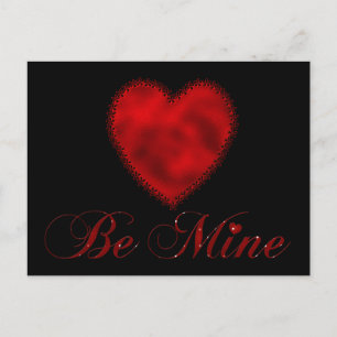 Red Heart Be Mine Valentine's Day Postkarten