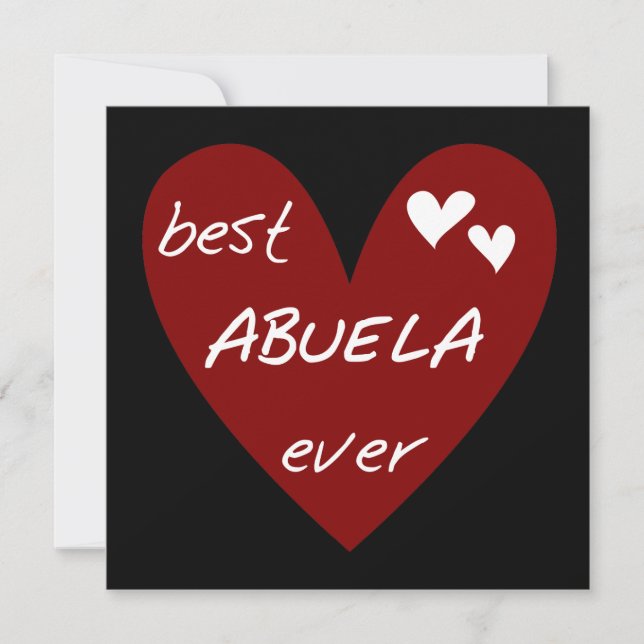 Red Heart Best Abuela Ever T - Shirt und Geschenke (Vorderseite)
