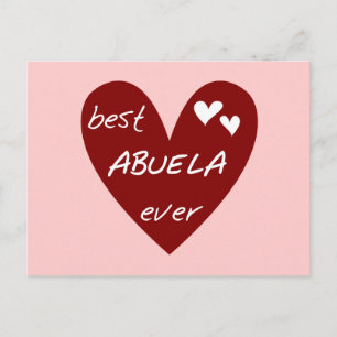 Red Heart Best Abuela Ever T - Shirt und Geschenke Postkarte