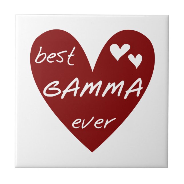 Red Heart Best Gamma Ever Geschenke Fliese (Vorderseite)