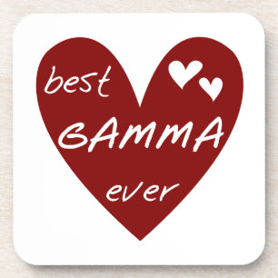 Red Heart Best Gamma Ever Geschenke Getränkeuntersetzer