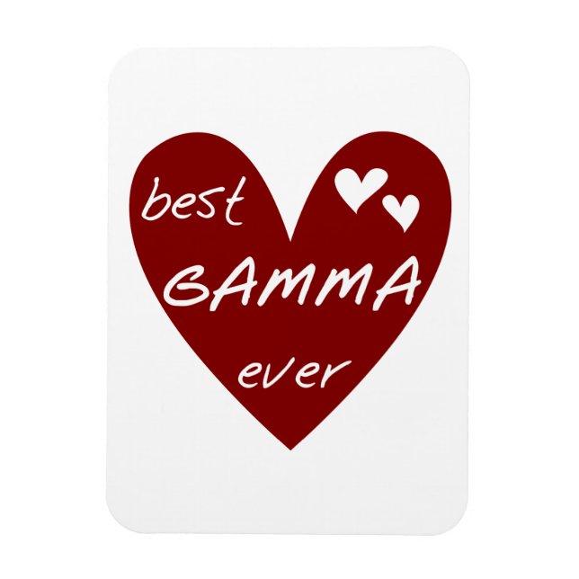 Red Heart Best Gamma Ever Geschenke Magnet (Vertikal)