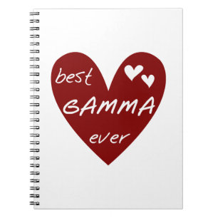 Red Heart Best Gamma Ever Geschenke Notizblock