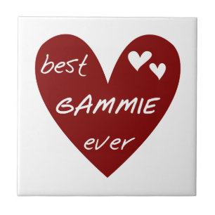 Red Heart Best Gammie Ever Geschenke Fliese
