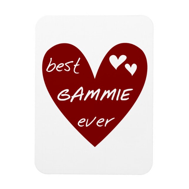 Red Heart Best Gammie Ever Geschenke Magnet (Vertikal)