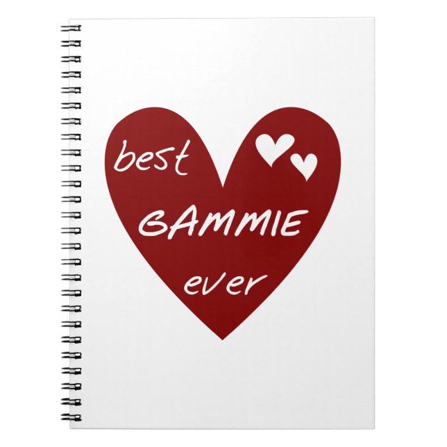 Red Heart Best Gammie Ever Geschenke Notizblock (Vorderseite)