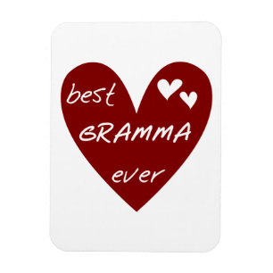 Red Heart Best Gramma Ever Geschenke Magnet