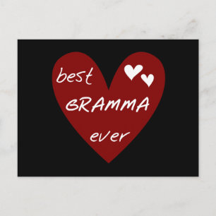 Red Heart Best Gramma Ever T - Shirt und Geschenke Postkarte