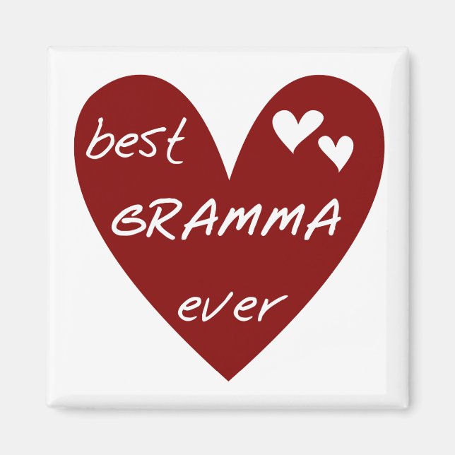 Red Heart Best Gramma Ever T-shirts and Gifts Magnet (Vorne)