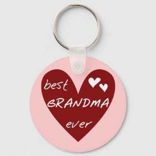 Red Heart Best Grandma Ever T-shirts Gifts Schlüsselanhänger