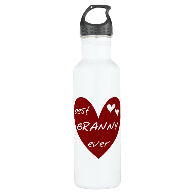 Red Heart Best Granny Ever Liberty Trinkflasche (Vorderseite)