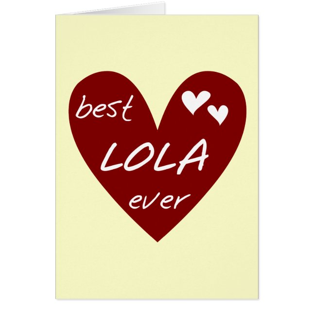 Red Heart Best Lola Ever T - Shirt und Geschenke (Vorne)