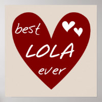 Red Heart Best Lola Ever T - Shirt und Geschenke