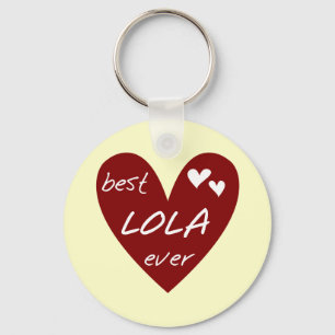 Red Heart Best Lola Ever T - Shirt und Geschenke Schlüsselanhänger