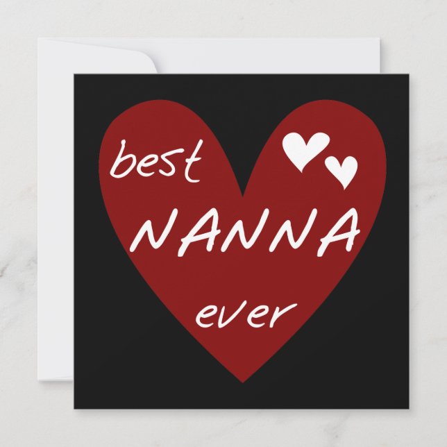 Red Heart Best Nanna Ever T - Shirt und Geschenke (Vorderseite)