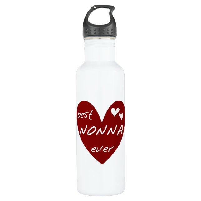 Red Heart Best Nonna Ever Liberty Trinkflasche (Vorderseite)