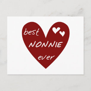 Red Heart Best Nonnie Ever T - Shirt und Geschenke Postkarte