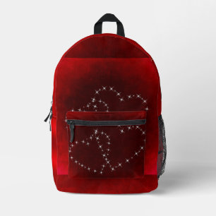 Red Heart Bling Bedruckter Rucksack