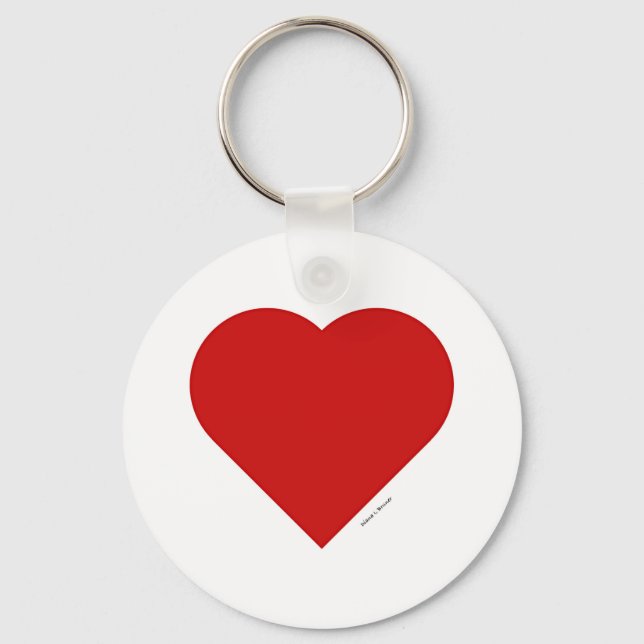 RED HEART Button Schlüsselanhänger (Vorderseite)
