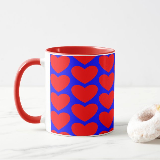 Red Heart Coffee Tasse (Cup) (Mit Donut)