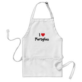 Red Heart Customizable I Liebe Pierogies Schürze