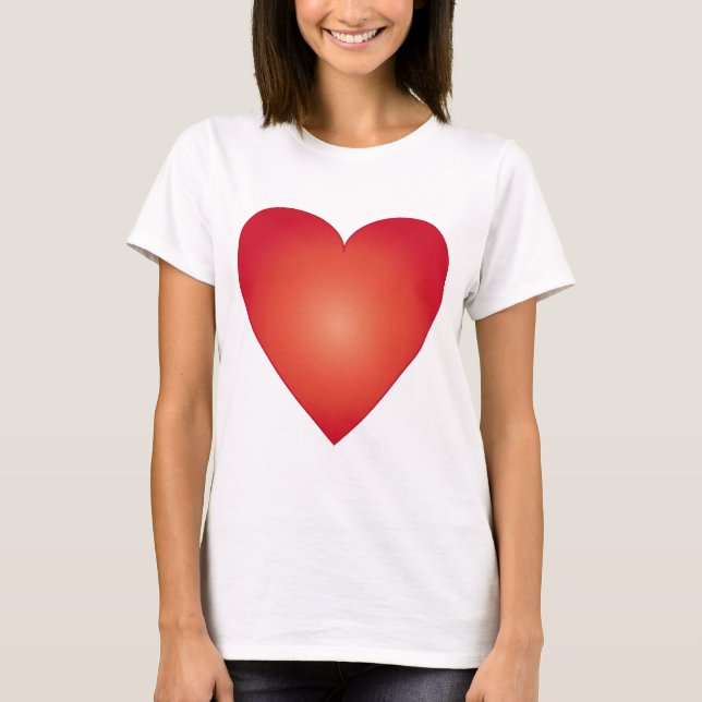 Red Heart Design T-Shirt (Vorderseite)