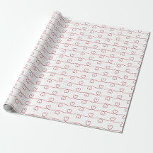 Red Heart Doodle Lines