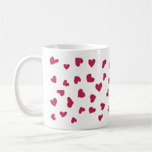 Red Heart Doodles Tasse