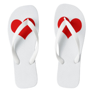 Red Heart Drehe Flops Flip Flops