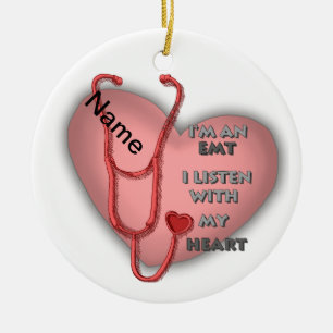 Red Heart EMT Keramik Ornament