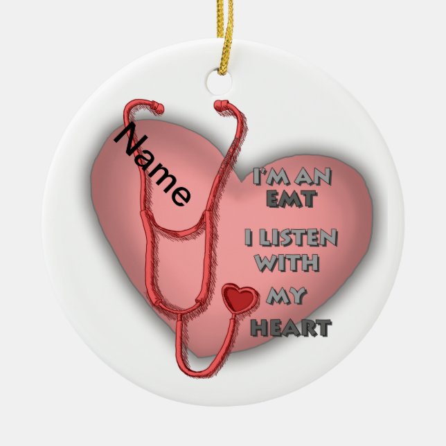 Red Heart EMT Keramik Ornament (Vorne)