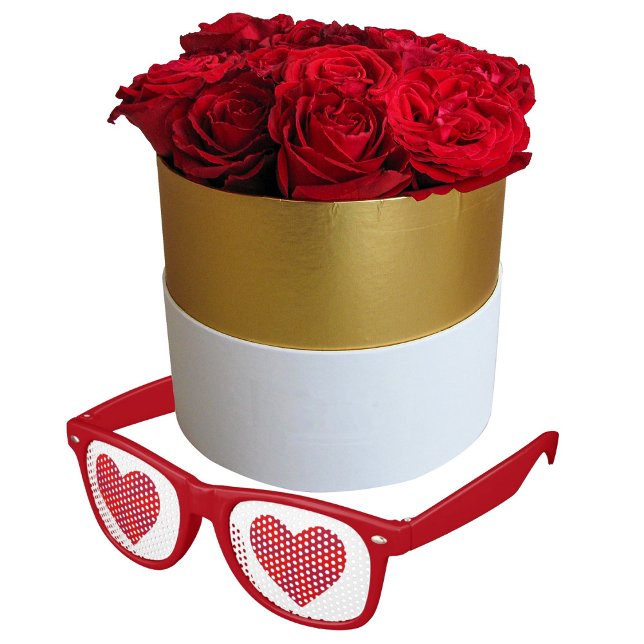 Red Heart Eyes Romantic Cute Valentines Party Partybrille (Von Creator hochgeladen)