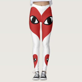Red Heart Face - Herzensaugen Leggings
